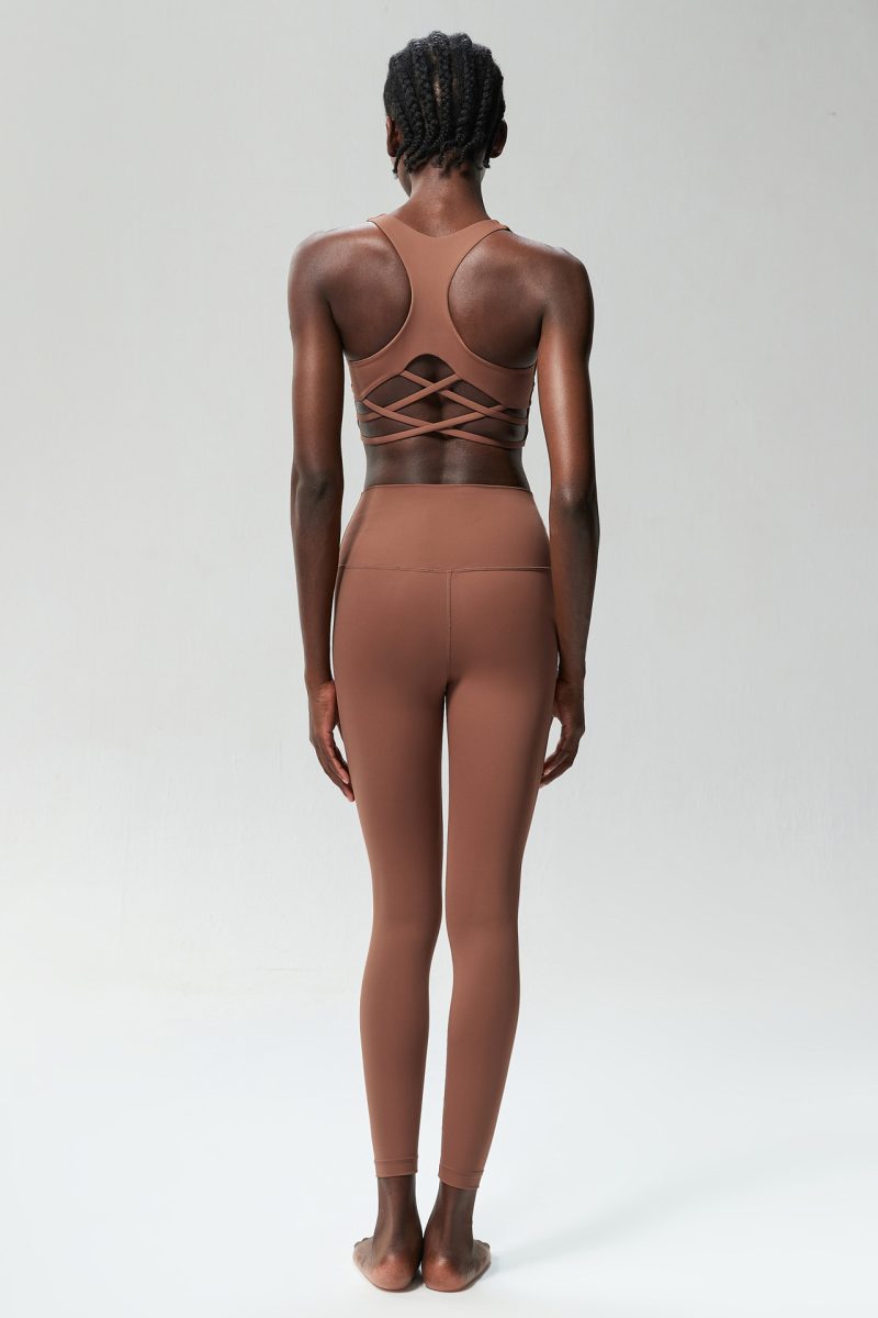 Quick-Dry Nude Feel Lycra Yoga Suit - Women's Two-Piece Set - Image 2