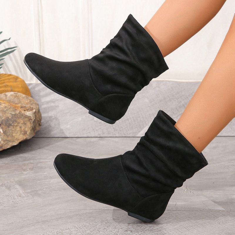 Casual Slip-On Low Top Ultra Low Boots for Women - Image 2
