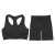 Black Breathable Yoga Bra Shorts