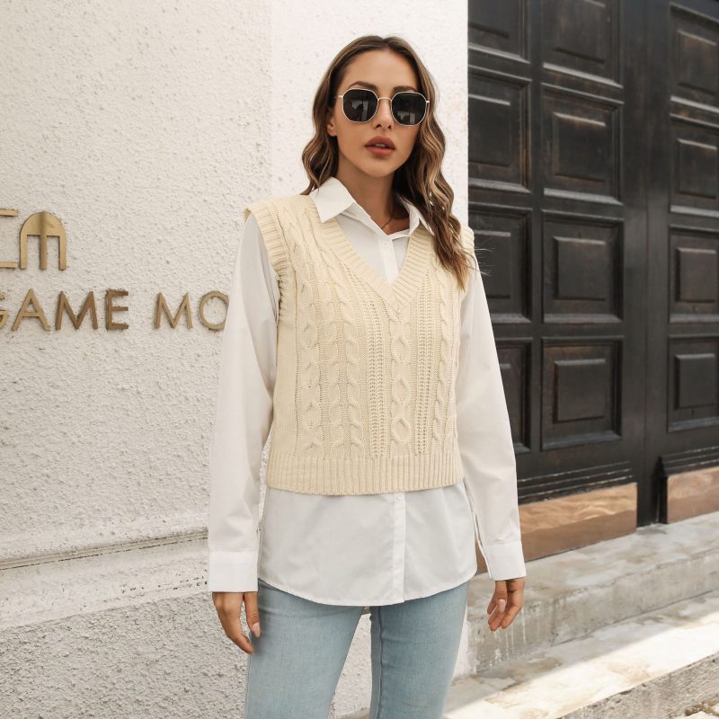 Popular Knit Vest Sweater for Women – Autumn Winter Knitwear - Image 3