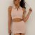 Clay Pink Sleeveless Vest Skirt