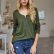 Autumn Women V-Neck Cutout Back Hollow Casual Solid Color Top