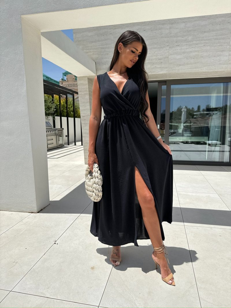Sexy V-Neck Sleeveless Dress: Women's Split Design - Image 4
