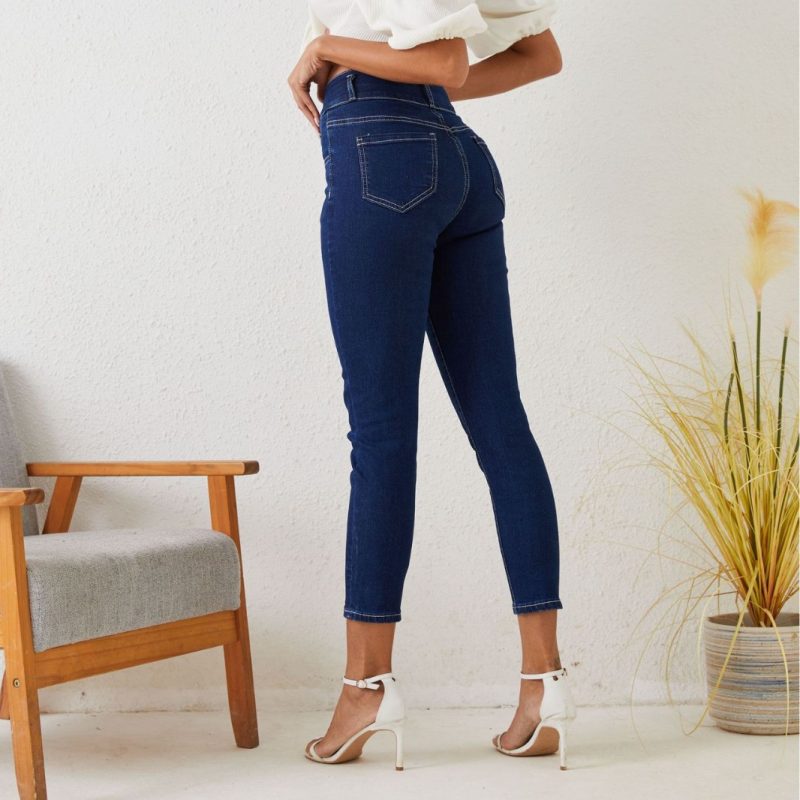 Popular High Waist Stretch Jeans for Women – Slimming Pencil Pants - Image 4