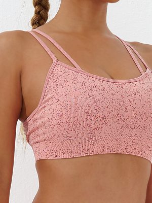 Seamless Cross Back Yoga Bra – Quick-Dry Summer Top