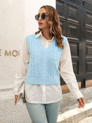 Popular Knit Vest Sweater for Women – Autumn Winter Knitwear