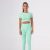 Light Green Yoga Clothes Short-Sleeved Trousers