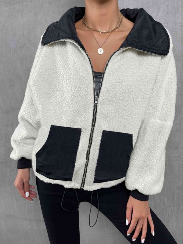 Women’s Knitted Zipper Cardigan Sweater Jacket Coat - Image 2