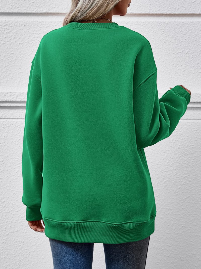 Casual Loose Round Neck Long Sleeve Sweatshirt for Women - Image 2