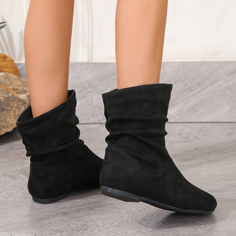 Casual Slip-On Low Top Ultra Low Boots for Women - Image 4