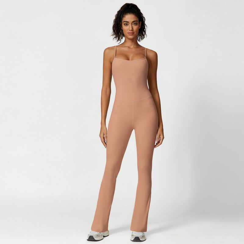 Spaghetti Strap High Elastic One-Piece Jumpsuit – Fitness & Yoga - Image 2