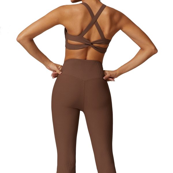 Thread Push-Up Beauty Back Bra & Hip-Lifting Wide Leg Pants Set - Image 3