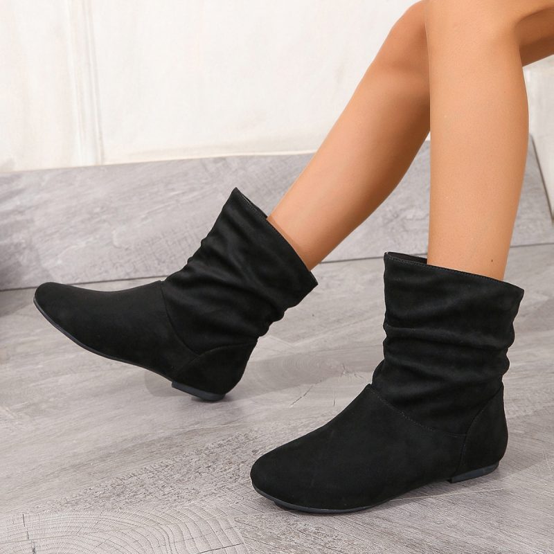 Casual Slip-On Low Top Ultra Low Boots for Women
