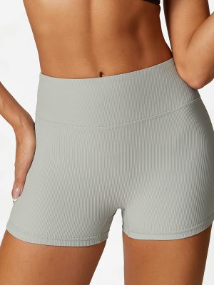 High Waist Hip Lift Running Shorts – Slim Fit Yoga Wear