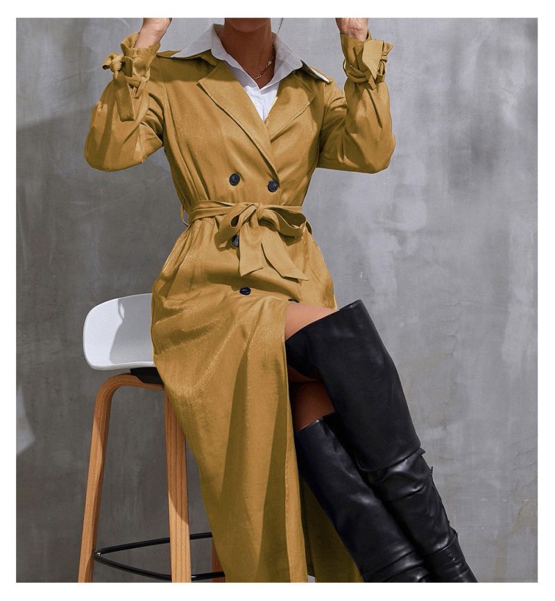 Women’s Spring Autumn Thin Niche Celebrity Trench Coat - Image 3
