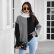Color Block Turtleneck Drop-Shoulder Knit Sweater