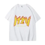 Ladies Summer Street Fashion Cotton T-Shirt Top Kpop ITZY Flame Graphic - Image 2