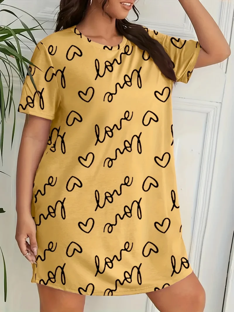 Summer Women's Plus Size Nightgown Loose Home Half Skirt - Image 10