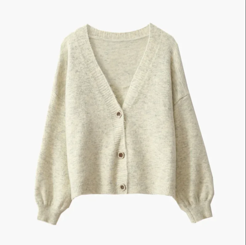 Women's Sweater Cardigan 2021 Autumn Cashmere Knitwear Tops - Image 3