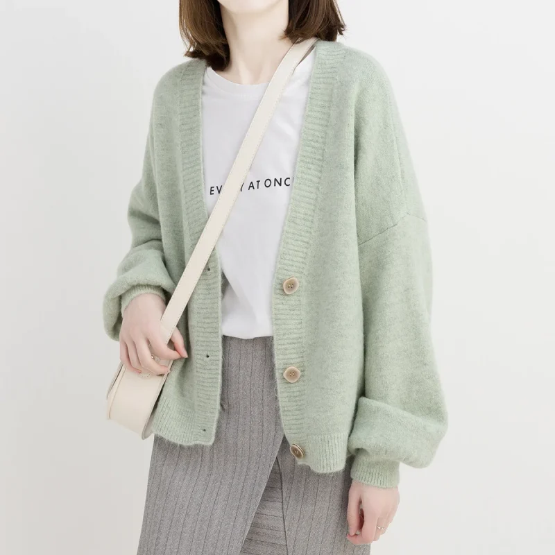 Women's Sweater Cardigan 2021 Autumn Cashmere Knitwear Tops - Image 6