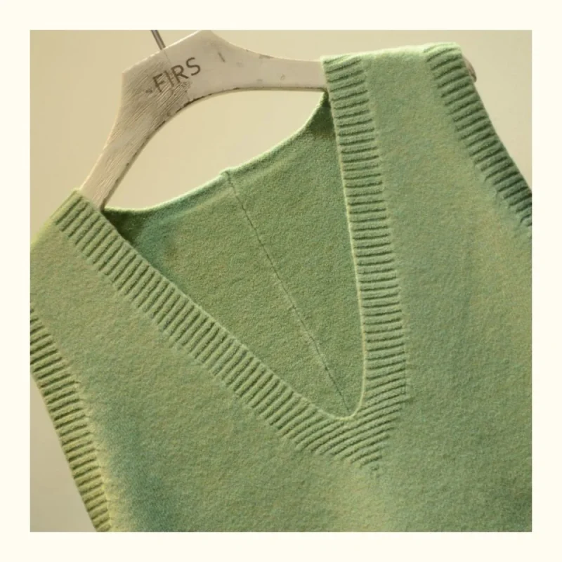 Cute Cartoon Sleeveless V Neck Sweater Vest Women Korean Fashion Knitted - Image 10