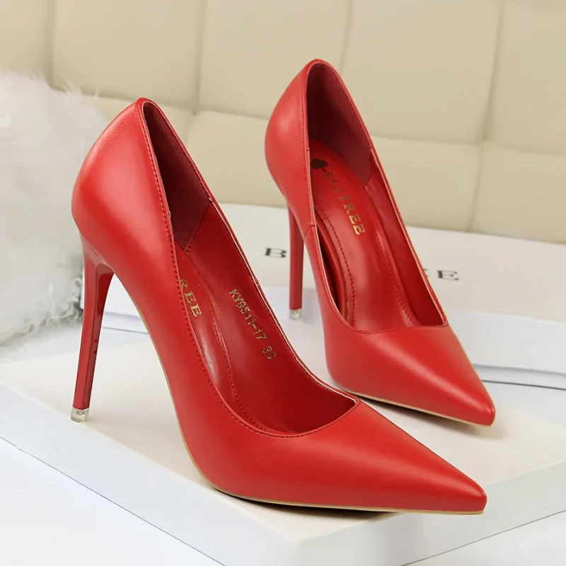 Women 7.5cm 10.5cm High Heels Pumps Lady Wedding Bridal