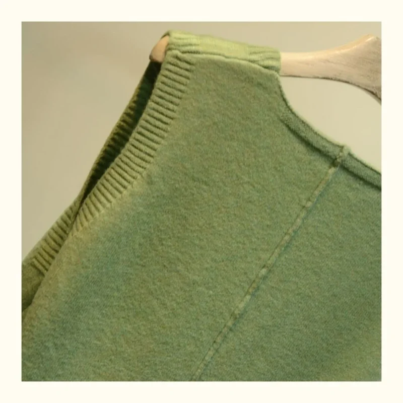 Cute Cartoon Sleeveless V Neck Sweater Vest Women Korean Fashion Knitted - Image 11