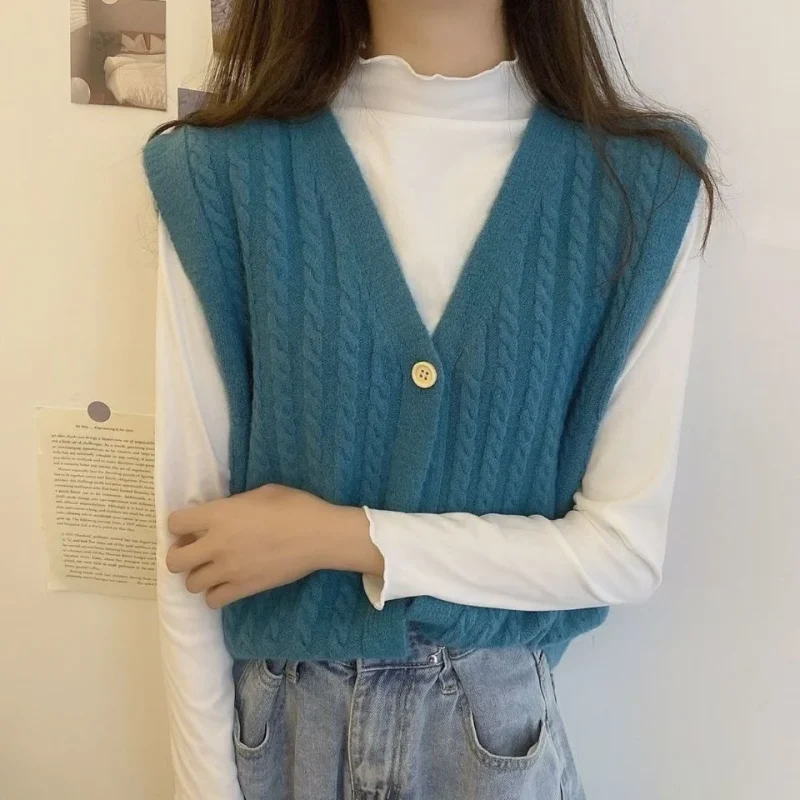 Sleeveless Sweater Vest For Women 2024 Spring Fall - Image 4