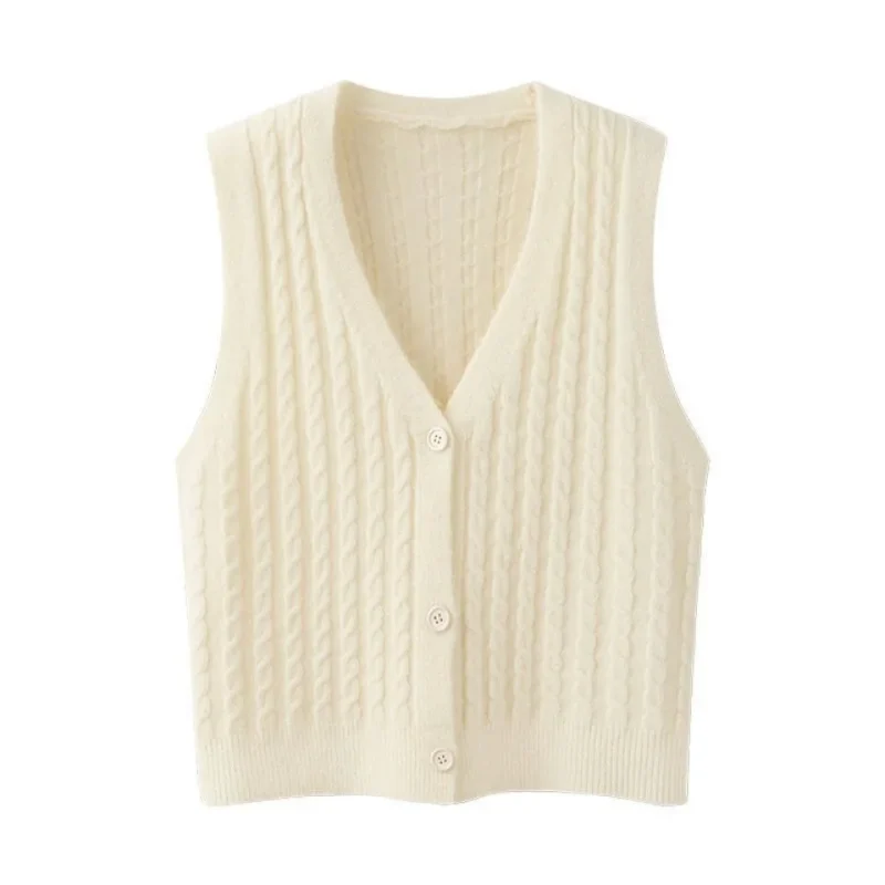 Sleeveless Sweater Vest For Women 2024 Spring Fall - Image 2