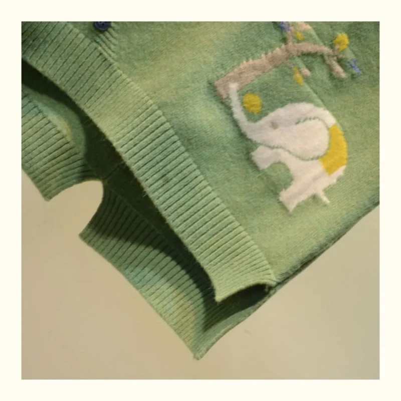 Cute Cartoon Sleeveless V Neck Sweater Vest Women Korean Fashion Knitted - Image 12