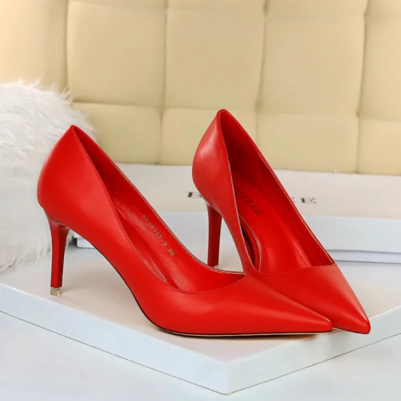 Women 7.5cm 10.5cm High Heels Pumps Lady Wedding Bridal - Image 17