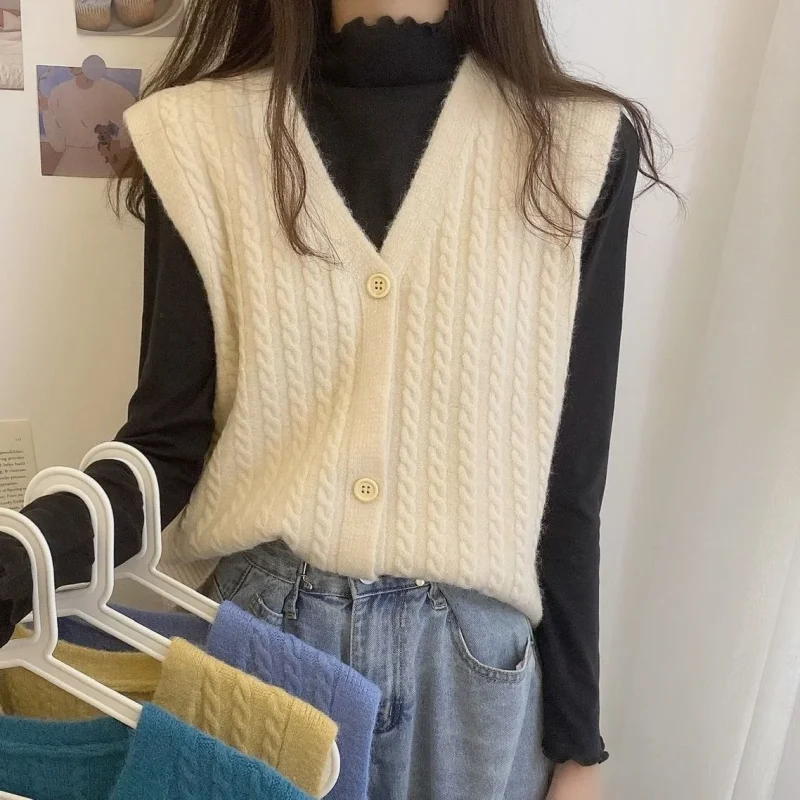 Sleeveless Sweater Vest For Women 2024 Spring Fall - Image 10