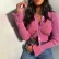 Winter Fashion Irregular Pink Sweaters For Women 2024