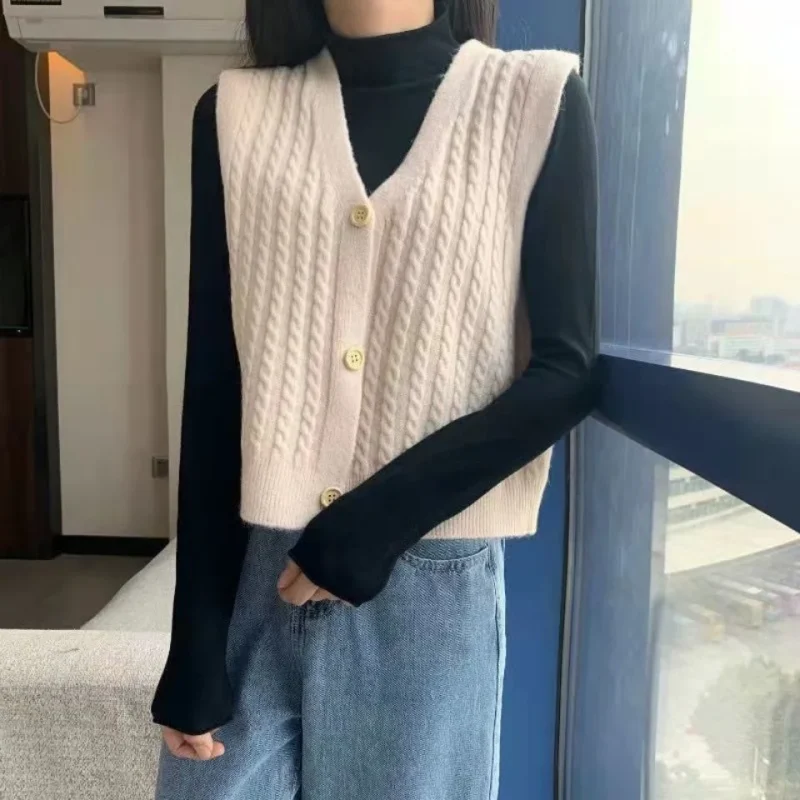Sleeveless Sweater Vest For Women 2024 Spring Fall - Image 6