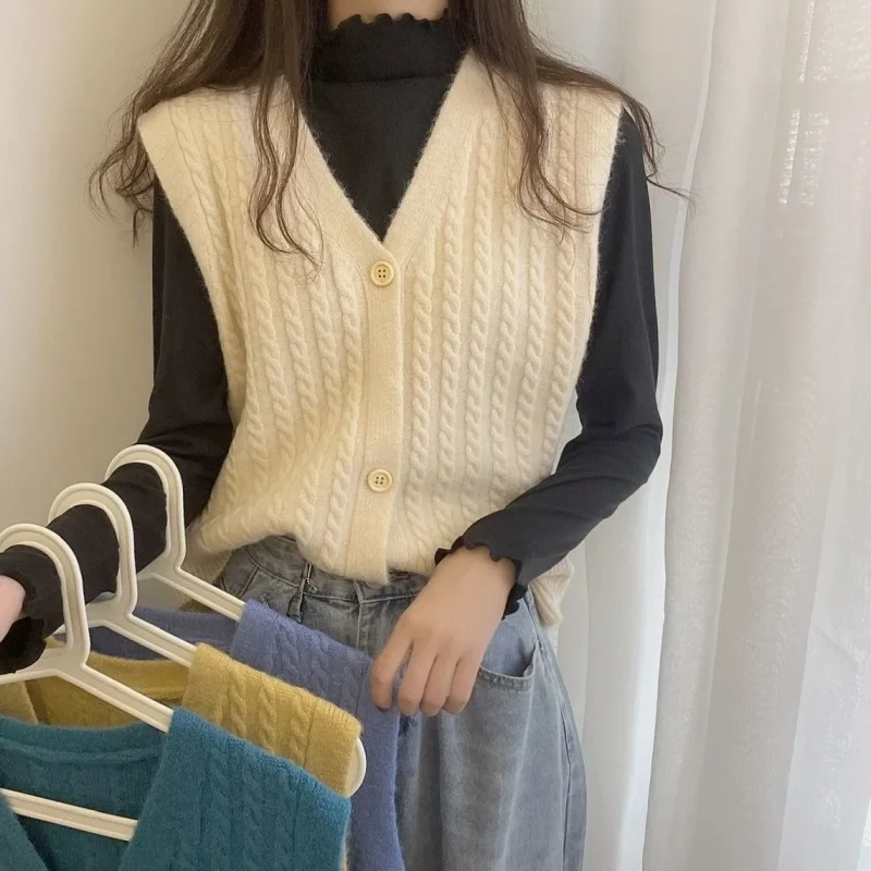 Sleeveless Sweater Vest For Women 2024 Spring Fall - Image 8
