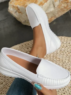 Autumn Casual Fashion Round Toe Flat Solid Color Comfortable