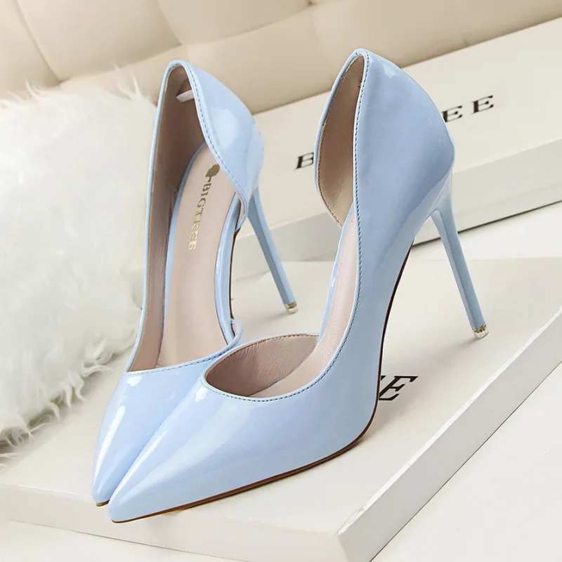 Wedding Bridal Scarpins Short Heels Lady Sexy Hollow Party Shoes - Image 17