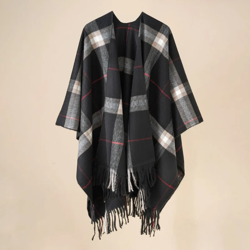 Winter Fashion Plaid Tassel Shawl Women Fashion - Image 11