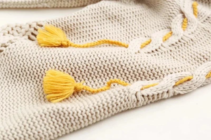 Loose V Neck Tassel Pullover Sweater Women's 20242 Autumn - Image 11