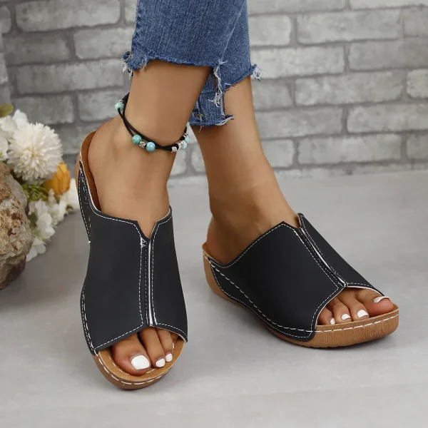 Sandals Women Plus Size 35-43 2024 New Retro Summer Flat Casual Outdoor - Image 5