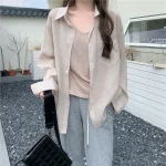 Korean Pink Sweet Short Summer Loose Thin Pocket Long Sleeve - Image 15