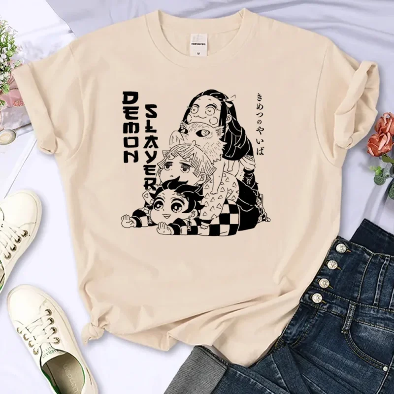 Demon Slayer Pattern T Shirt Women Girl Clothes - Image 5