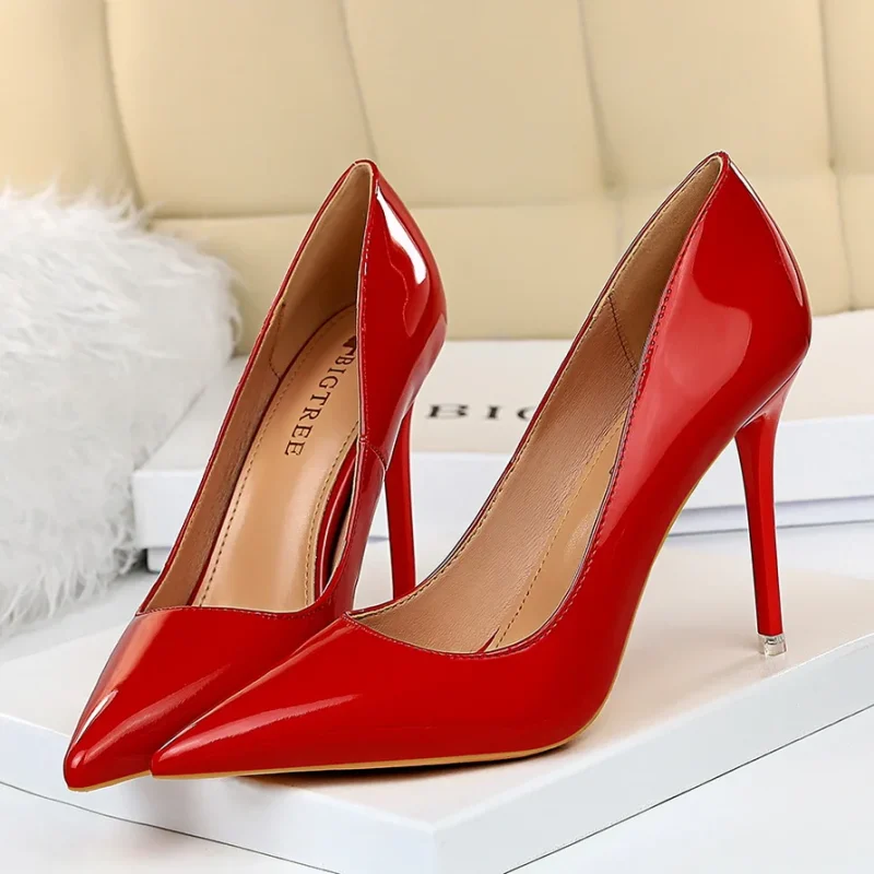 Women 7.5cm 10.5cm High Heels Wedding Bridal Classic Pumps - Image 10