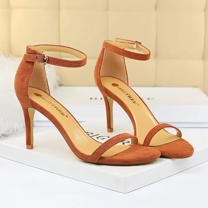 Summer Women 8cm 11cm High Heels Suede Platform Sandals Lady