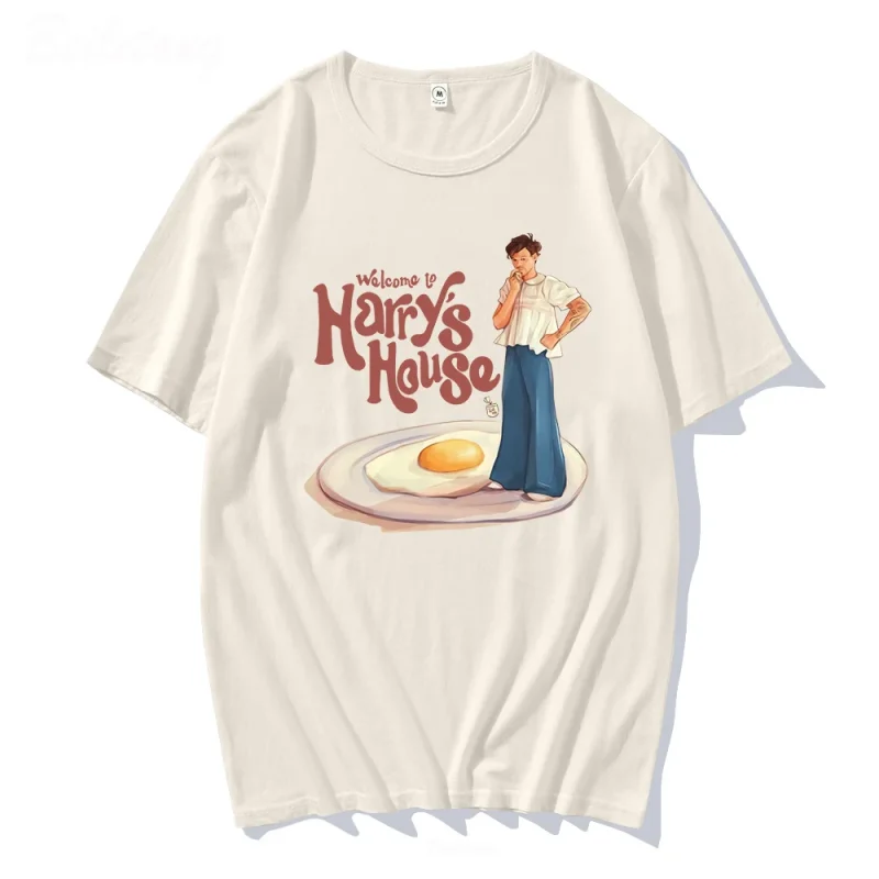Summer O-Neck Plus Size Tees Boy Thinking House T Shirt Cotton - Image 3