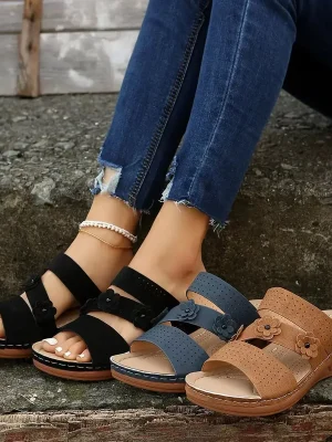 Summer Women Wedges Sandals Premium Orthopedic Open Toe Sandals