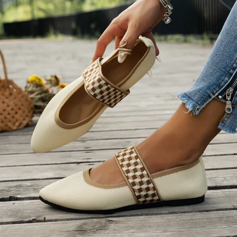 Women's Ballet Flats Casual Shoes Low Heel Barefoot Elegant Woman Sneakers