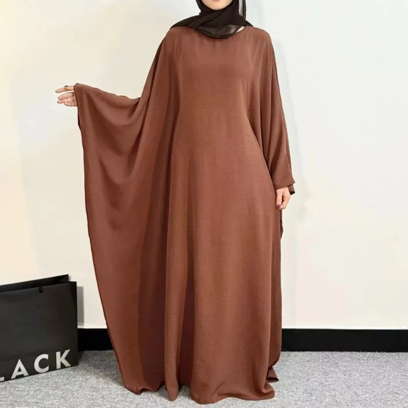 Muslim Abayas Loose Maxi Dresses Women Jilbabs Muslim Dress Full Sleeve - Image 3
