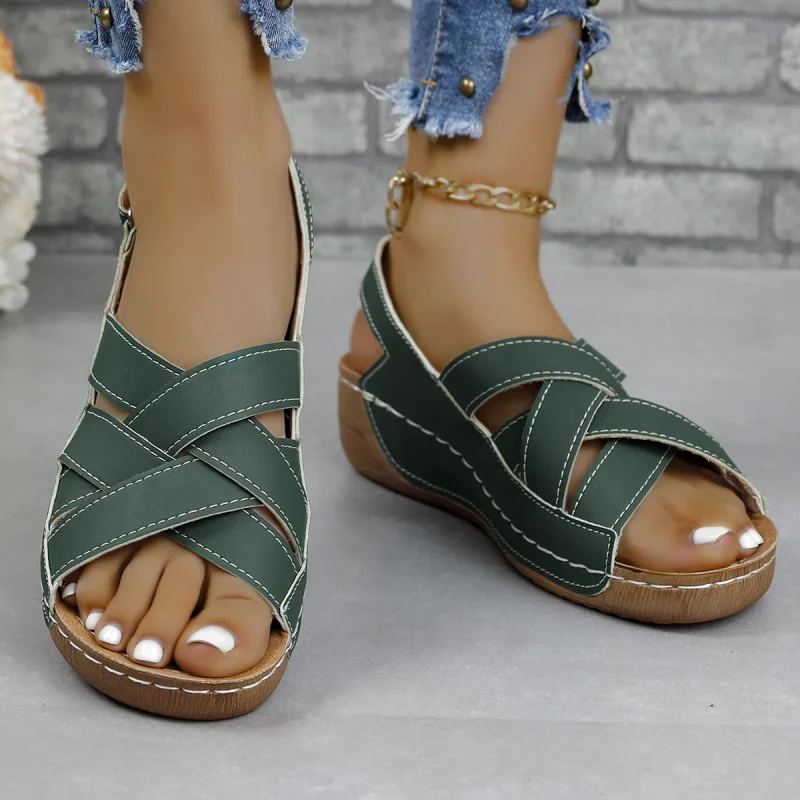 Women Summer Slippers Female Minimalist Round Toe Flat Sandals Walking Beach - Image 6