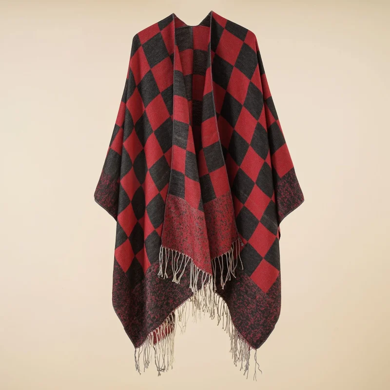 Winter Fashion Plaid Tassel Shawl Women Fashion - Image 20